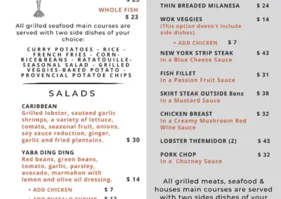 Lunch Menu of Argentina Grill