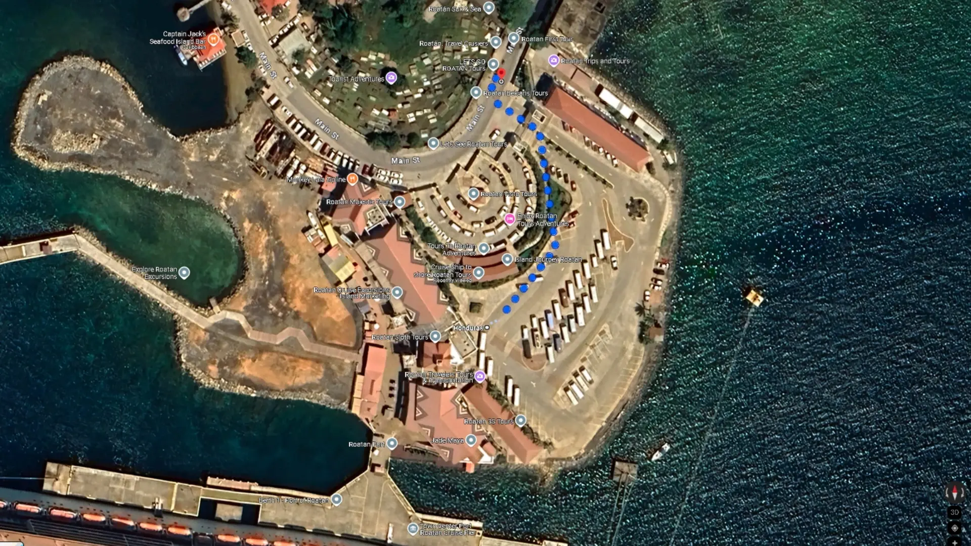 Meeting point at the Port of Roatan Village Town Center, exterior