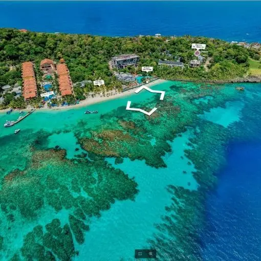 West Bay Roatan Shore Excursions on a Cruise 2024 Aerial View
