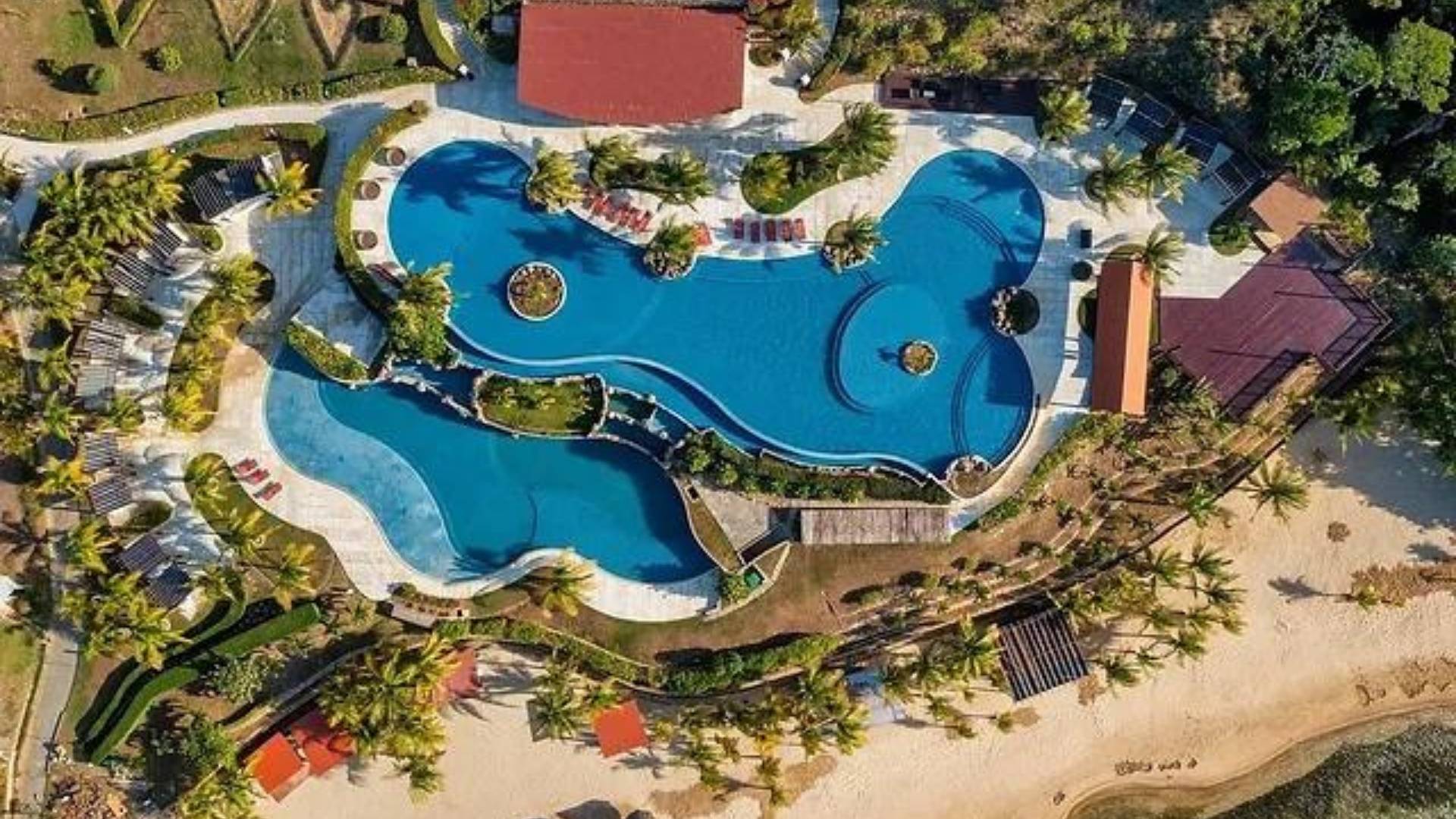 Prospera Pristine Bay The Mansion Pool Bar Drone View Prospera Pristine Bay The Mansion Pool Bar Drone View