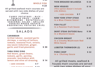 Restaurants In West Bay Roatan 6 Lunch Menu of Argentina Grill