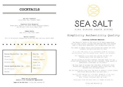 Restaurants In West Bay Roatan 24 Ibagari Sea Salt Menu Page 2
