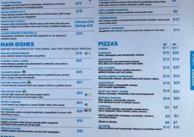 Restaurants In West Bay Roatan 3 Infinity Bay Menu
